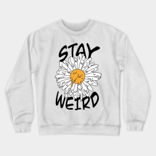 Drippy Grime Art Melting Daisy Pattern Crewneck Sweatshirt